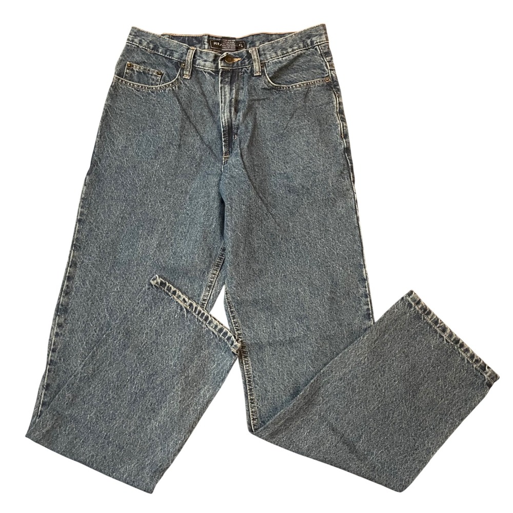 Real Ranch Workwear Jeans Mens Blue Straight Leg Denim 31x34